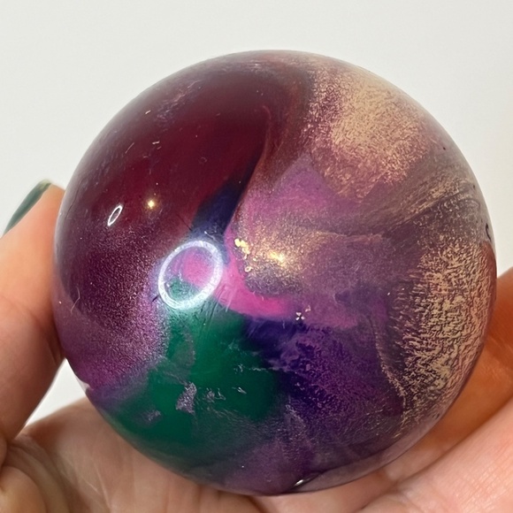 Vintage Swirl Multicolour Tie Dye Christmas Ornaments Made In U.S.A - Picture 13 of 16